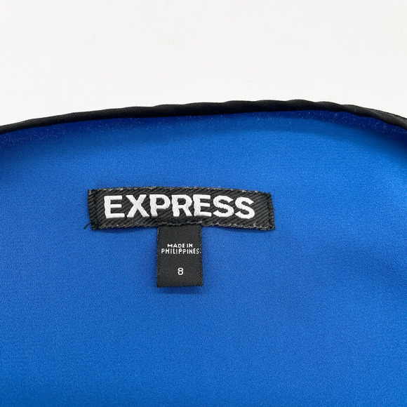 Express Womens Dress Size 8 Colorblock Summer Geometric Tank Skater Tennis Retro - Picture 6 of 10